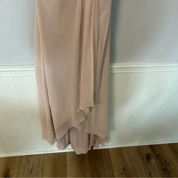 Jenny Packham Women’s Ruffled V-Neck Strappy Hi/Lo Chiffon Maxi Dress Size 6 NWT - Picture 6 of 9